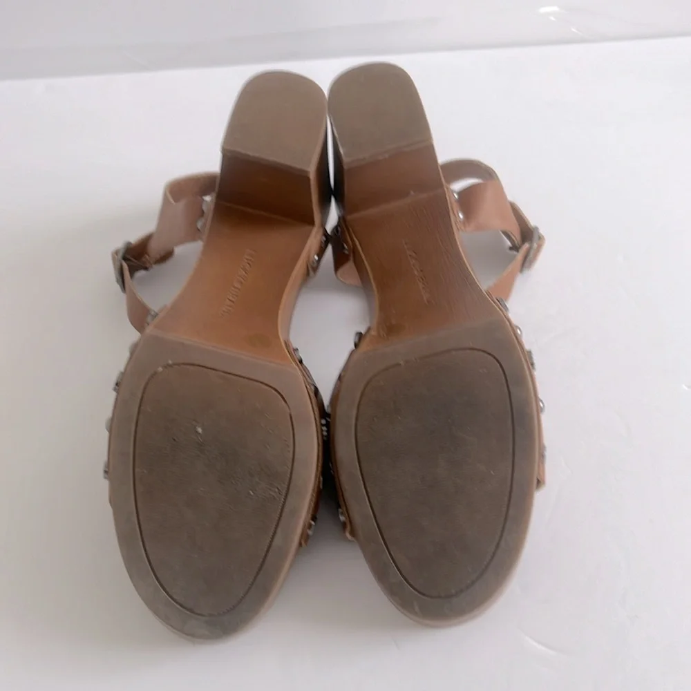 Lucky Brand Shoes Women’s Block Heel Sling Back Brown Summer Sandals Size 8.5 - Picture 5 of 5